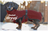 DRYUP Cape - Dackel - Hundebademantel - bordeaux