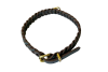 Geflochtenes Fettleder Halsband, geflochten, 18mm breit, dunkelbraun