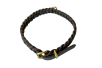 Geflochtenes Fettleder Halsband, geflochten, 18mm breit, dunkelbraun