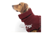 DRYUP Cape -Hundebademantel - bordeaux - NEUE FARBE - dryup-Bademantel-bordeaux-kopf