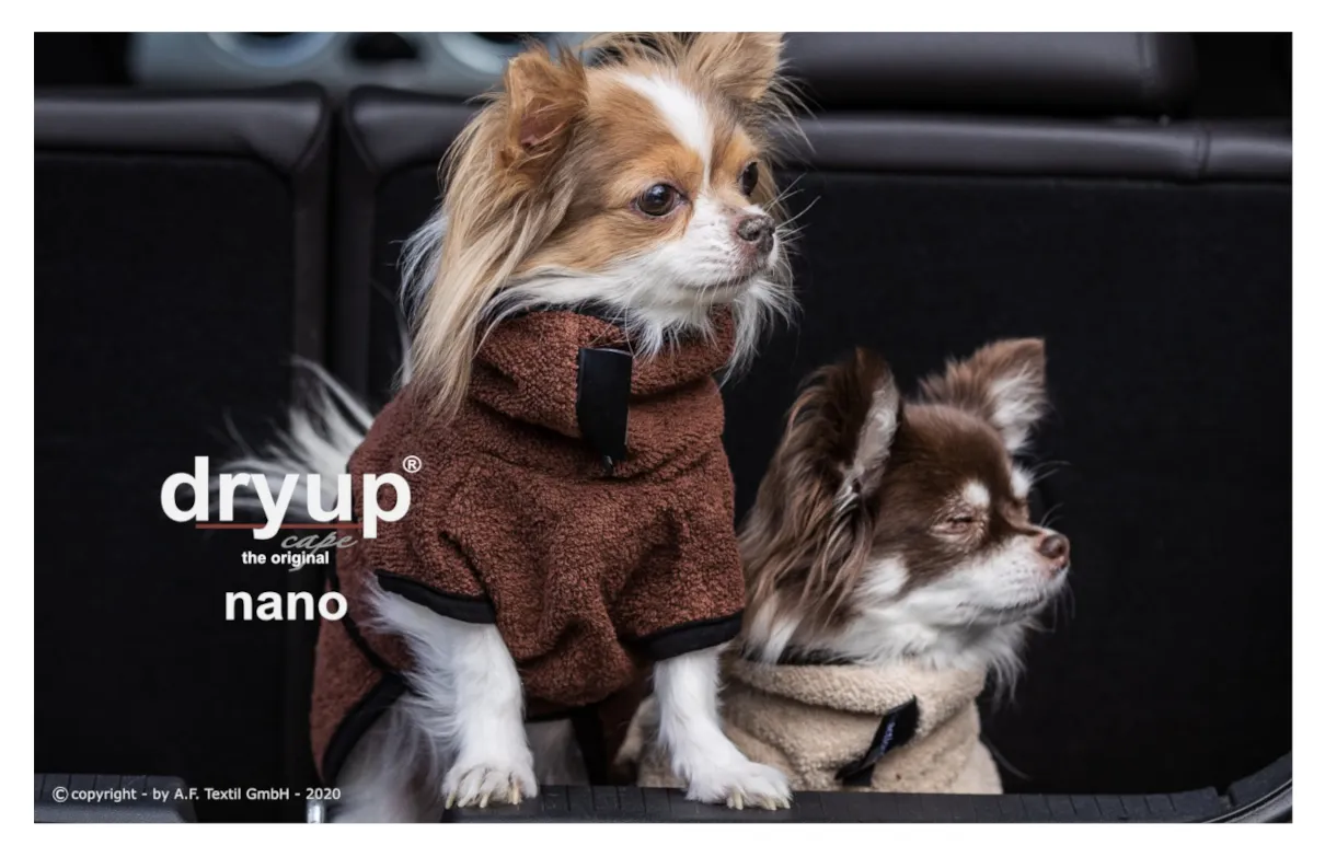 DRYUP Cape - Nano - Hundebademantel - sand - DRYUP-Bademantel-NANO-sand