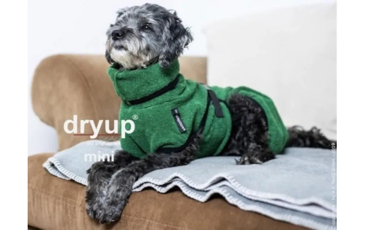 DRYUP Cape - MINI - Hundebademantel - dunkelgrün - DRYUP-Bademantel-MINI-dunkelgrün
