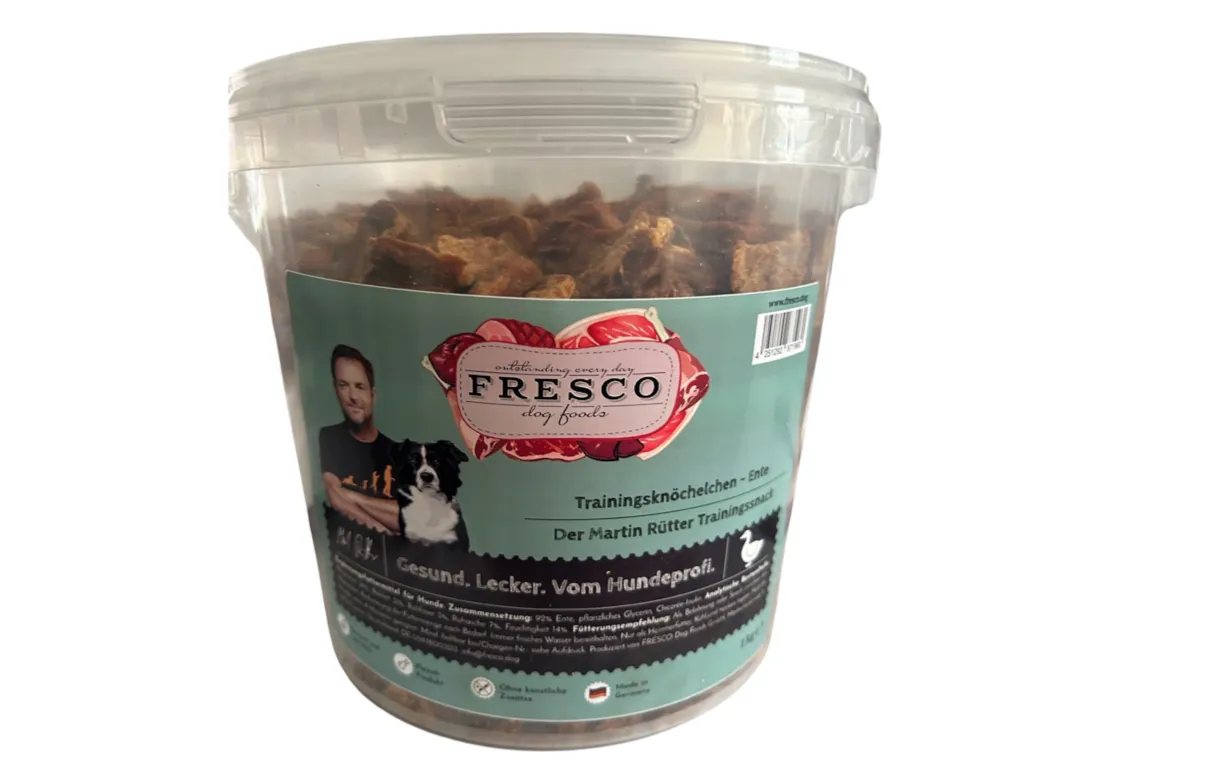 FRESCO Trainingsknöchelchen - Martin Rütter - ENTE -1kg - FRESCO_Trainingsdrops_Ente_1kg