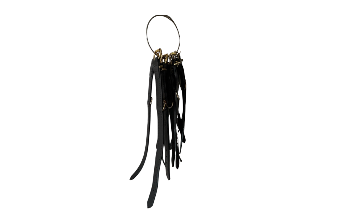 Softlederhalsband, schwarz m. Nappaleder gef. + Messingschnalle - Hansband_schwarz