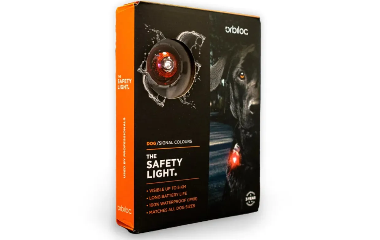 Orbiloc - Dog DualTM_Leuchte fürs Halsband und Geschirr - ORBILOC-Licht-Verpackung