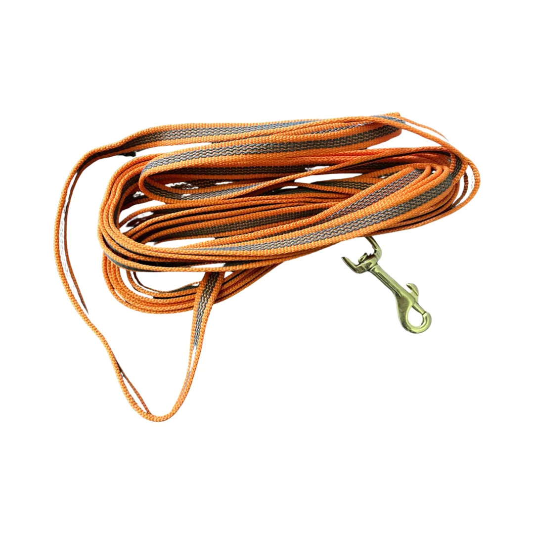 Schleppleine, gummiert, 5m ohne Handschlaufe - gummierte Schleppleine_Orange