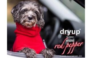 DRYUP Cape - MINI - Hundebademantel - redpepper