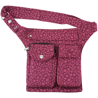 Nijens Leckerli-Tuben-Tasche, pink, mit Pfötchendruck