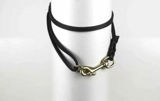 Fettlederleine 0,8 m lang / 8mm breit- mit Ring in der Handschlaufe