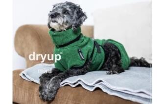 DRYUP Cape - MINI - Hundebademantel - dunkelgrün
