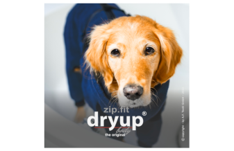 DRYUP BODY zipfit Hundebademantel mit Beinen - MARINE