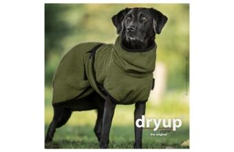 DRYUP Cape -Hundebademantel - moos - NEUE FARBE - dryup-Bademante-moos