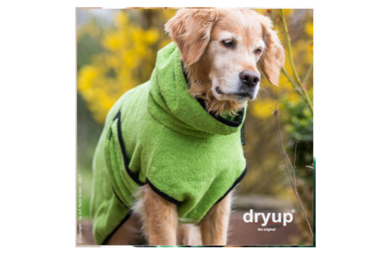 DRYUP Cape - Hundebademantel - kiwi - DRYUP-Bademantel-kiwi-stehend