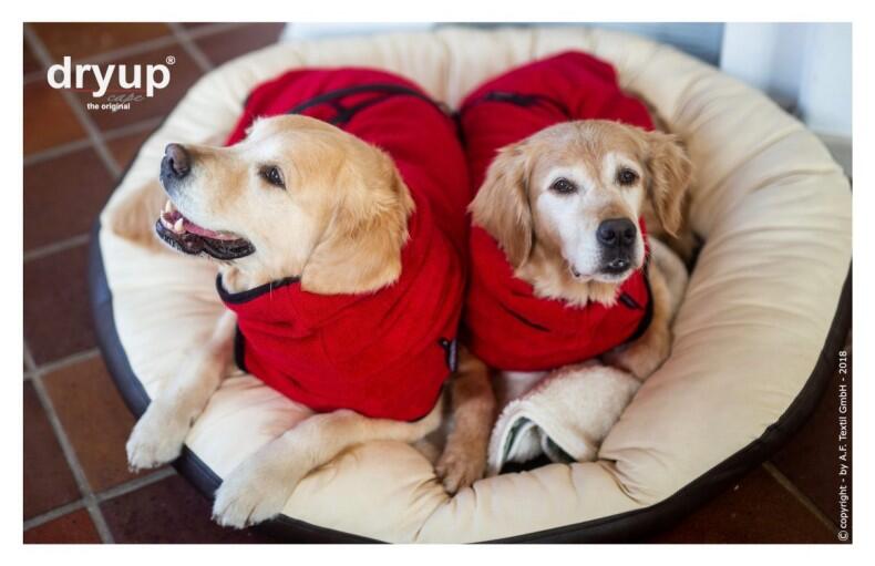 DRYUP Cape - Hundebademantel - pepper - DRYUP-Bademantel-redpepper-zwei