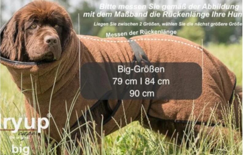 DRYUP-Bademantel-BIG-Grüßentabelle