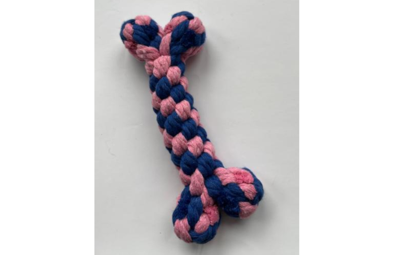 Lucky-Pet DENTA Baumwoll-Spielzeug Knochen - Lucky Pet DENTA-Knochen-rosa-blau