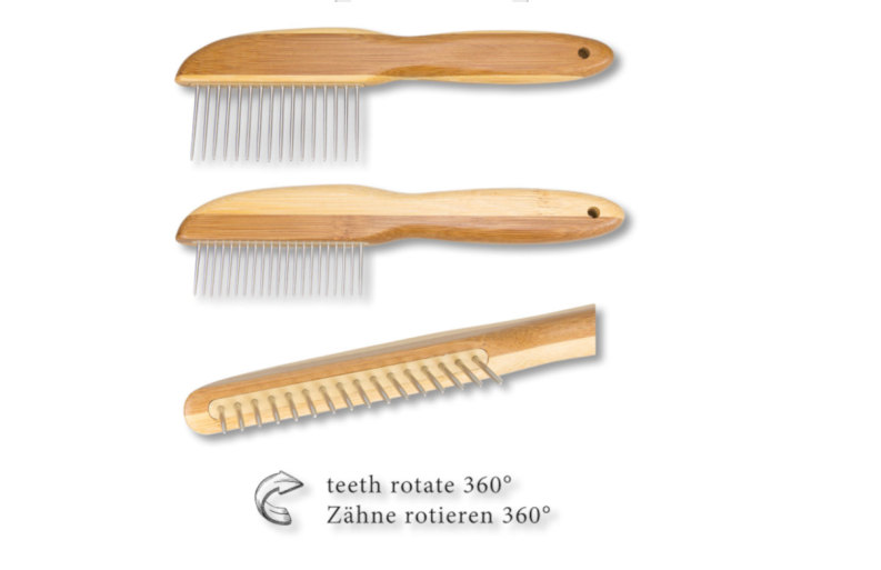 Entwirrungskamm mit rotierenden Zähnen